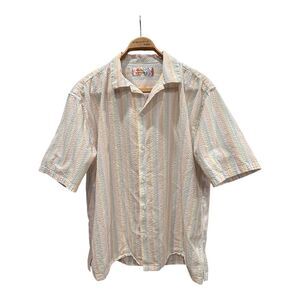 Abercrombie & Fitch Men’s Trevor Project Rainbow Seersucker Shirt. LGBTQ Collab